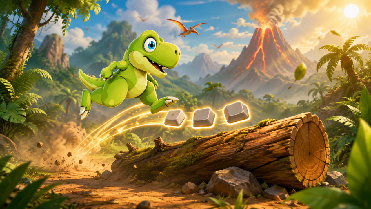 Dinosaur Typing gameplay frame