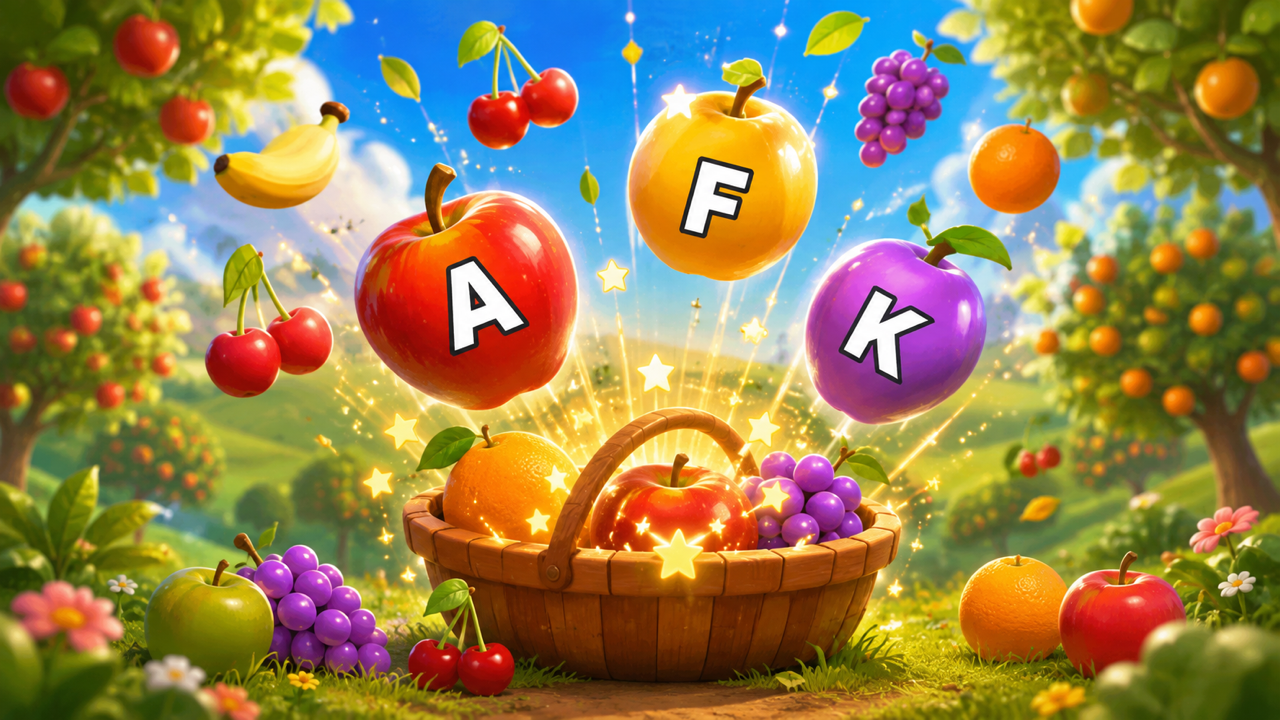 Fruit Typing gameplay frame