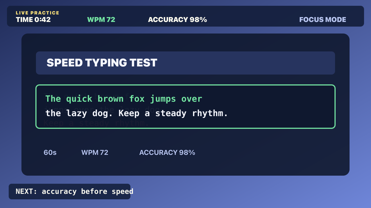 Monkey Type Speed Test gameplay frame